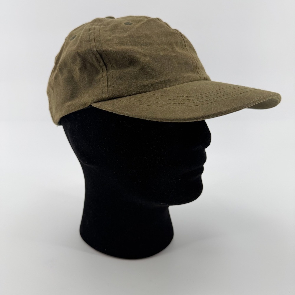 Huckberry Waxed Canvas Hat Mens OS Olive Green Leather Strapback Made in Canada